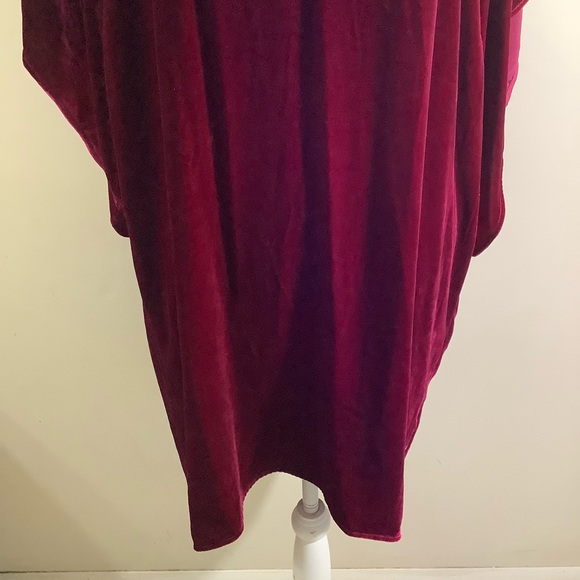 Eileen Fisher Hibiscus Velvet V-neck Kimono Dress - Picture 6 of 12